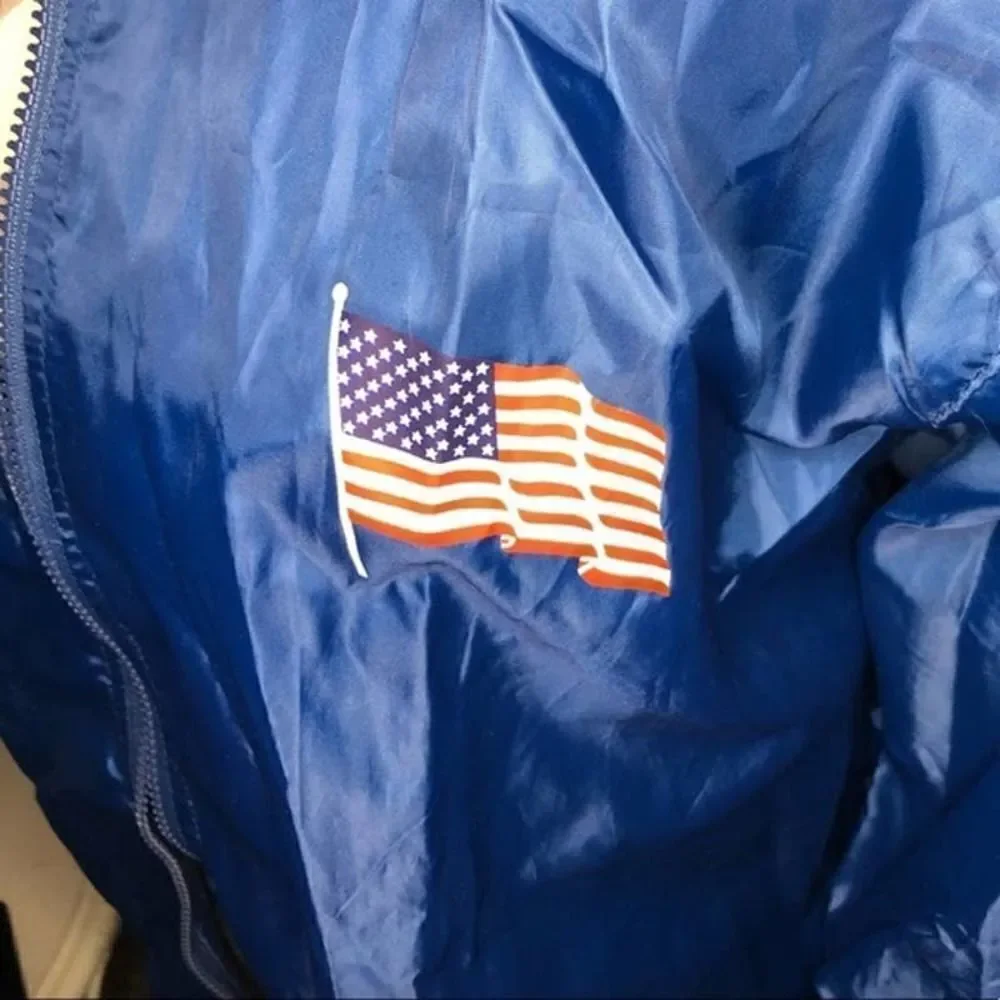 Blue American Flag Lightweight Windbreaker Jacket